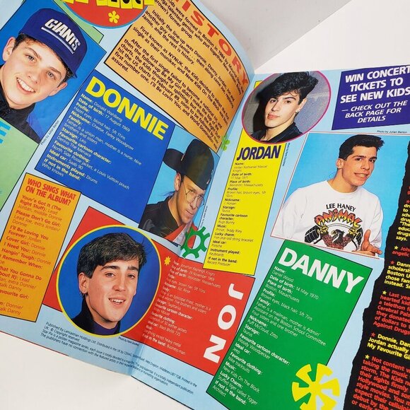 Star Pix New Kids on Block Mega Poster/Mini Magazine NKOTB Vintage 1990 Issue #1 - Picture 2 of 9
